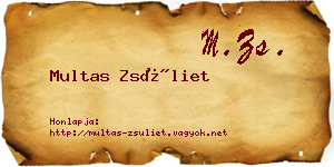 Multas Zsüliet névjegykártya